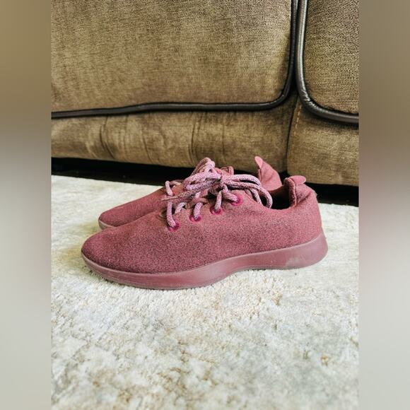 Allbirds Women’s Tuke Wool Runners burgundy maroon woman’s size 10 - Picture 1 of 8